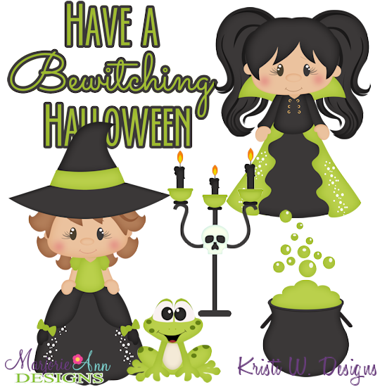 Bewitching Halloween SVG Cutting Files Includes Clipart - Click Image to Close